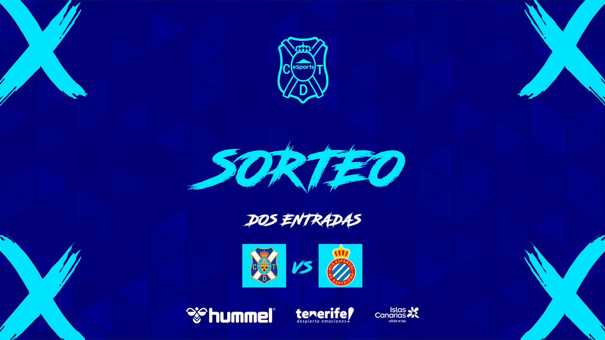 CDT_Esports's tweet photo. 🎟️SORTEO 2 ENTRADAS🎟️

¿Quieres vivir el partido del
@CDTOficial en el #HRL 🏟️ este Lunes?

Participa en el sorteo para ver el #TenerifeEspanyol

🆕Sigue a @CDT_Esports  y a @CDT_ProClubs 
🔄Da RT a este tweet
🗨️Menciona con quien te gustaría asistir

#SaltamosAlCampo https://t.co/w83IikZRJ0