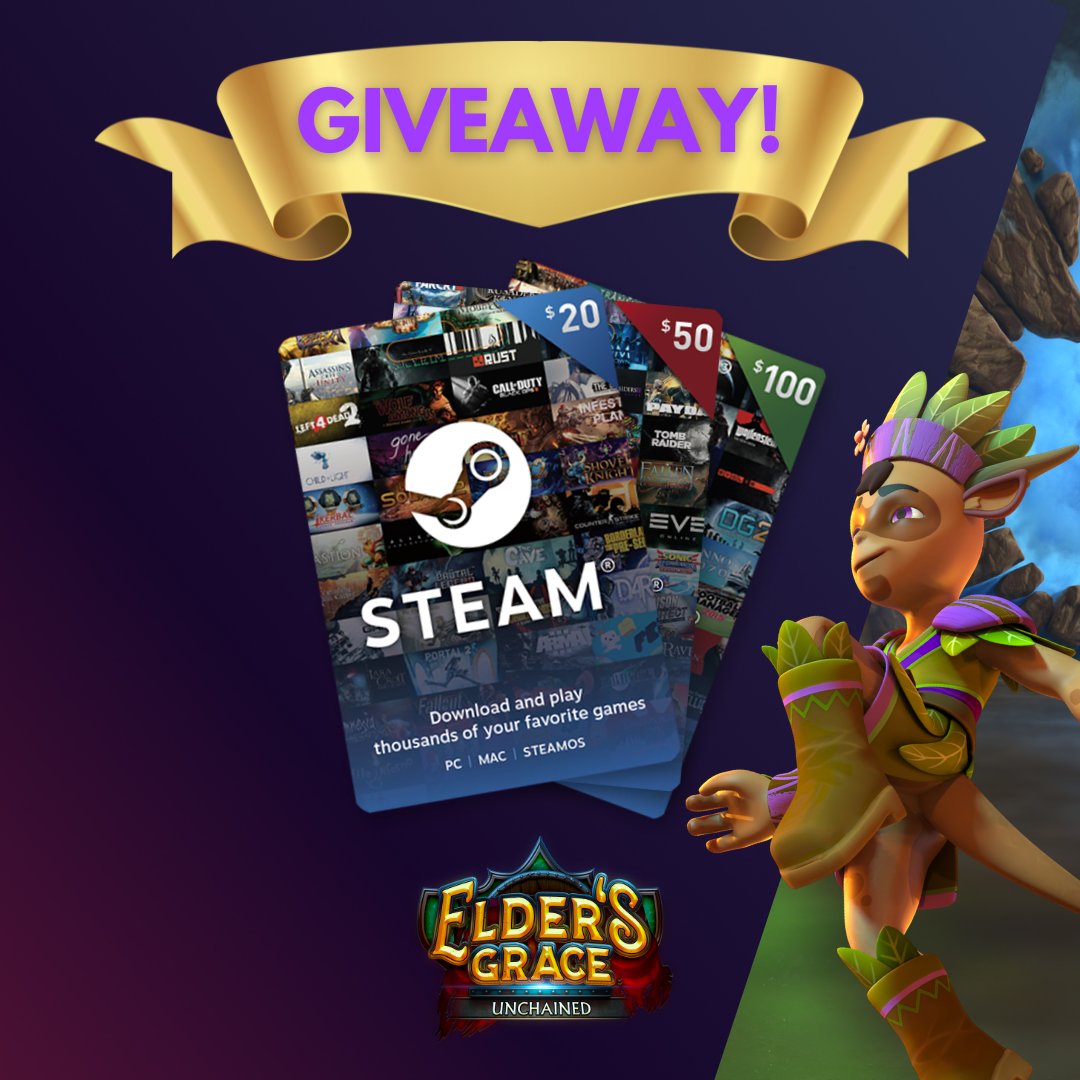 SteamGamesPC's tweet image. 🎁Elders Grace #Giveaway $100 in total Steam gift cards to 4 lucky winners! 4 x $25 Steam Gift Cards

📢To Enter:
✅️Follow me &amp;amp; @eldersunchained
✅️Add Elder's Grace on wishlist + follow on Steam ➡️store.steampowered.com/app/2594600/El…
(Show Proof)
✅️Retweet

🗓Ends on Sep 22nd