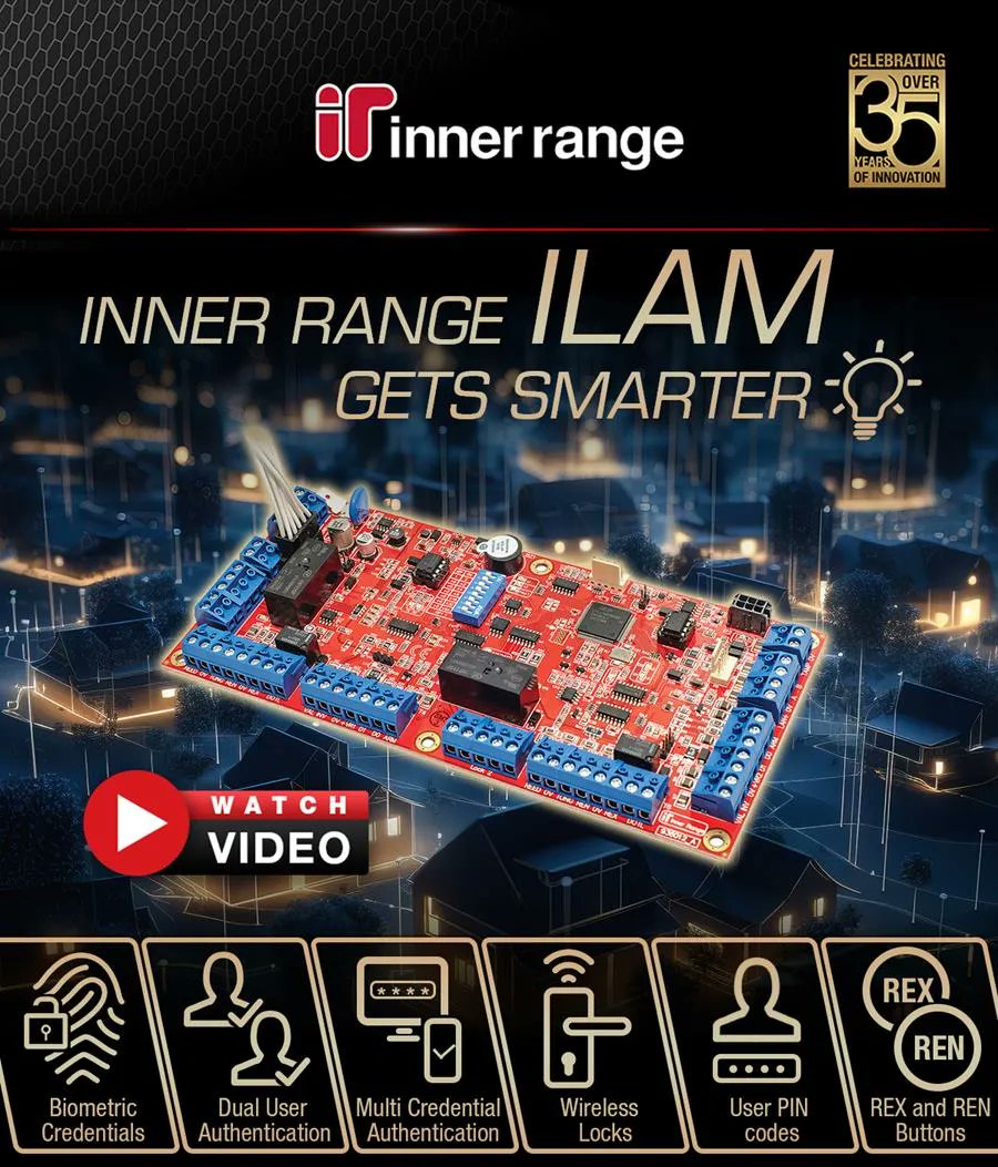The latest Intelligent LAN Access Module (ILAM) V4.0 firmware's new offline features now supports: Biometric Credentials, Dual User Authentication, Multi Credential Authentication, Wireless locks, REX and REN Buttons, User PIN codes 
Download from the Inner Range website.