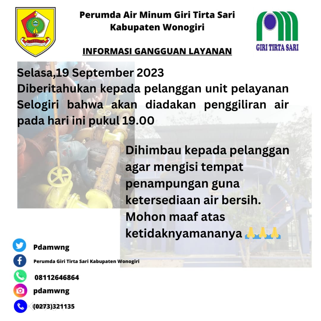 PUDAM Wonogiri (@pdamwng) on Twitter photo 