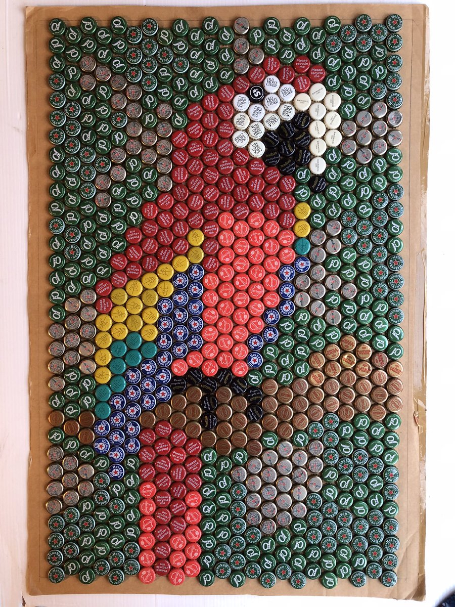 ThatFoilLady's tweet photo. Happy #TalkLikeAPirateDay 🏴‍☠️🦜
A good excuse to get my bottle caps out
I’m still making mosaic jigsaws out of recycled bottle caps to raise money for @SNAPPYYork
Get in touch if you are looking for that unique gift or weekend project
#MetalRecycleForever #FunWithRecycling #Parrot https://t.co/CwkXffWhTH