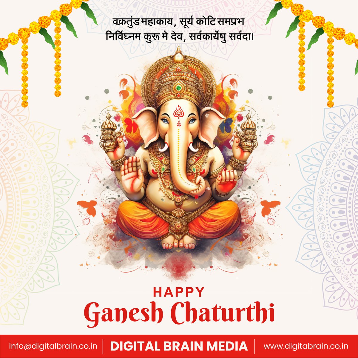 DigitalBrainMe7's tweet photo. On the auspicious occasion of Ganesh Chaturthi, may Lord Ganesha bless us all with wisdom, prosperity, and happiness. This festival celebrates the birthday of Lord Ganesha, the remover of obstacles and the god of new beginnings.

#GaneshChaturthi #GanpatiBappaMorya #ModakMadness https://t.co/JsJxYfN34O