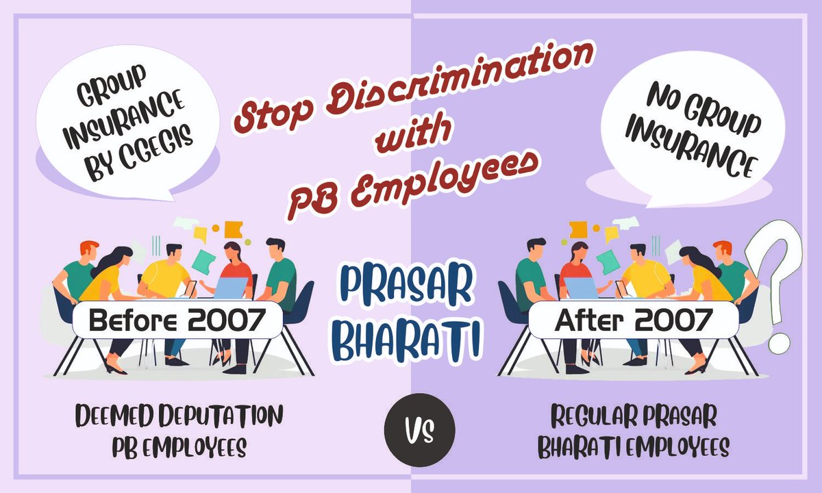 APBEE2018's tweet photo. प्रसार भारती के नियमित कर्मियों  के लिए कोई भी ग्रुप इंश्योरेंस पॉलिसी नहीं बनाई गई है।

#Stop_Discrimination_with_PB_Employees #PrasarBharati https://t.co/YVctDL6M8r