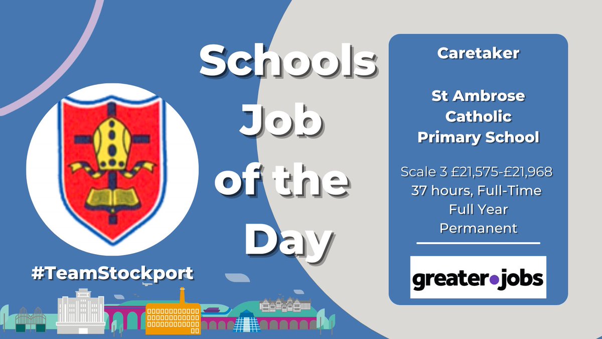 JobsAtStockport's tweet image. St Ambrose RC Primary #School wish to appoint a committed &amp;amp; highly motivated #Caretaker. The ideal candidate will have building maintenance &amp;amp; repair experience together with excellent #interpersonal &amp;amp; #organisational skills. Find out more 👉orlo.uk/ISXdw

#TeamStockport