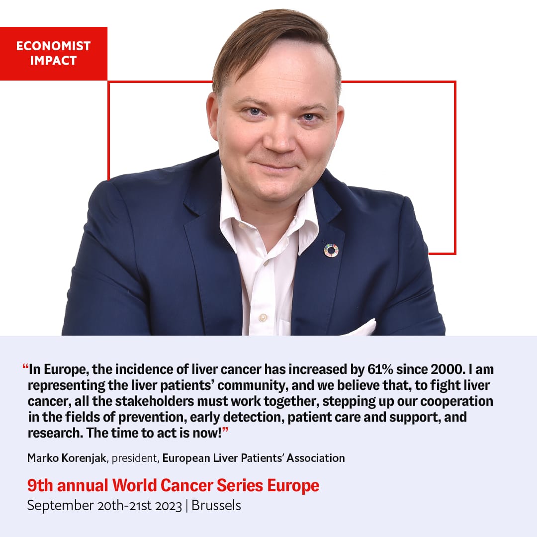 '🇪🇺 Exciting news! ELPA President @Marko_Korenjak, a key member of the World Cancer Series Europe, 👩‍⚕️🔬 Stay tuned for progress on #livercancer screening and simplification, a vital component of the #EUCancerPlan. @EU_Health @EconomistEvents @EASLnews #LiverCancerAwarenessMonth