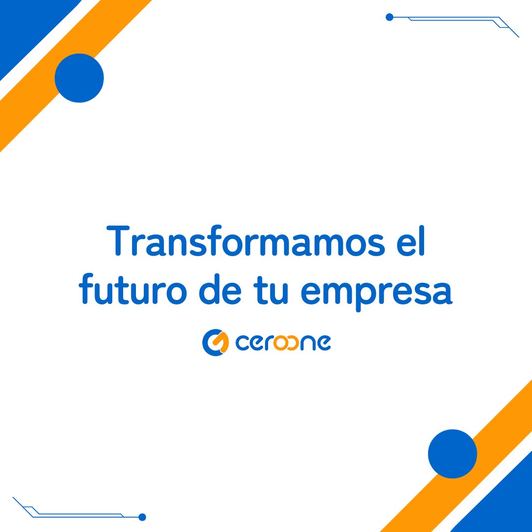 🚀 ¡Bienvenidos al futuro de los negocios! 

En Ceroone, estamos aquí para transformar el futuro de tu empresa 💼

Con soluciones tecnológicas innovadoras, estamos listos para llevar tu negocio al siguiente nivel

Descubre más en ceroone.com📲

 #TransformaciónDigital