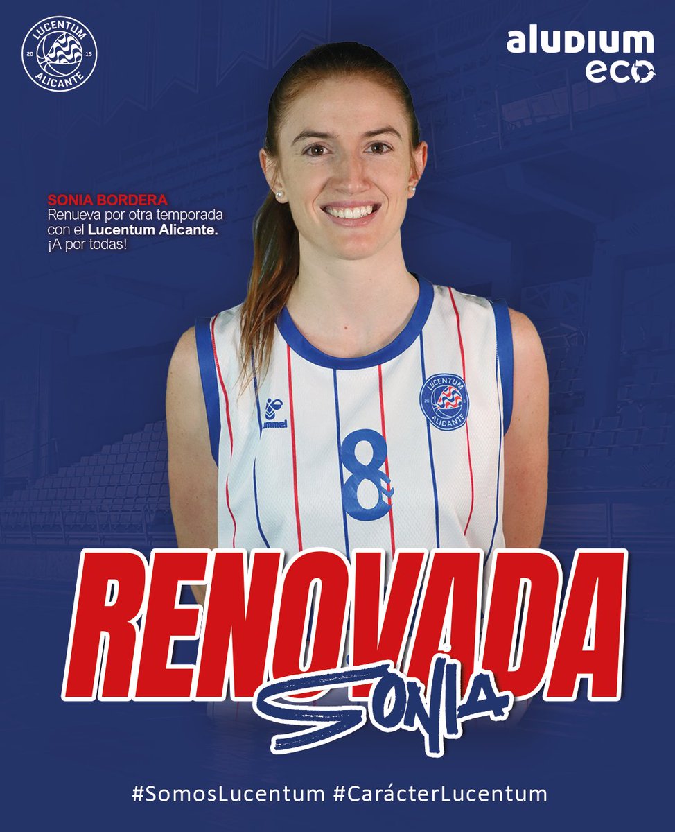 💥 Sonia Bordera renueva con el <a href="/aludium/">Aludium</a> Lucentum

7️⃣ Sumará su séptima temporada consecutiva en el sénior lucentino

📝 fundacionlucentum.com/sonia-bordera-…

🤝 <a href="/sonia_bordera8/">Sonia Bordera</a> 

#SomosLucentum