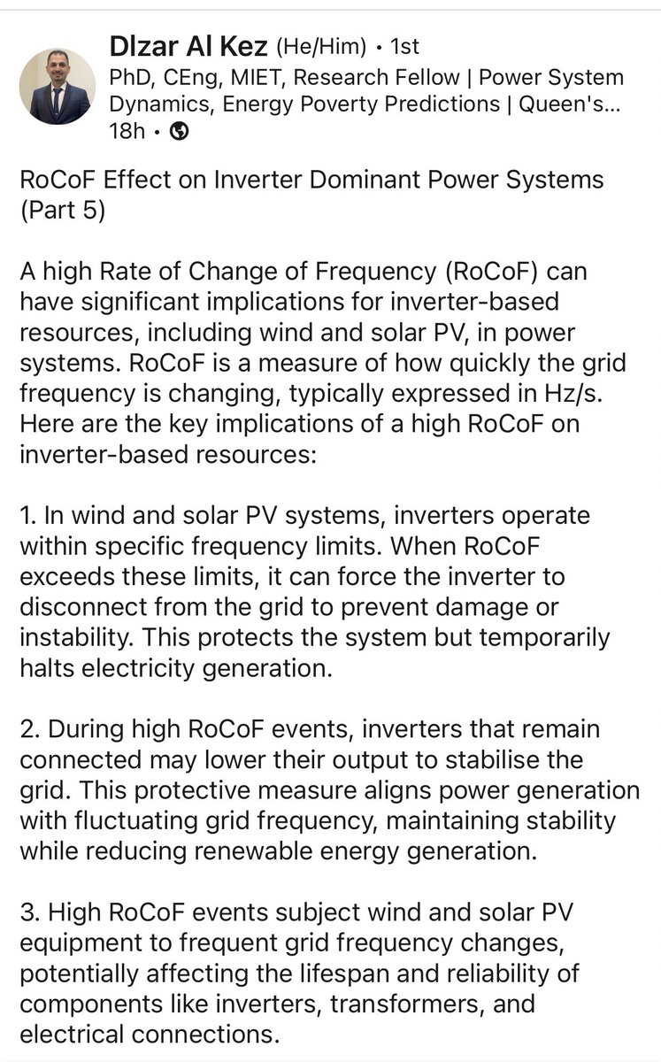 AoifeMFoley's tweet photo. Back to work now. #ROCOF and some of the work @DlzarAlKez @FaraedoonAhmed &amp; @AoifeMFoley  doing at @SustainableUoM @OfficialUoM decarbonising the energy system! 🌞🌊🌬️🌏🌍🌎⚡️👇🥰😎👇 https://t.co/anDpj1d4jN