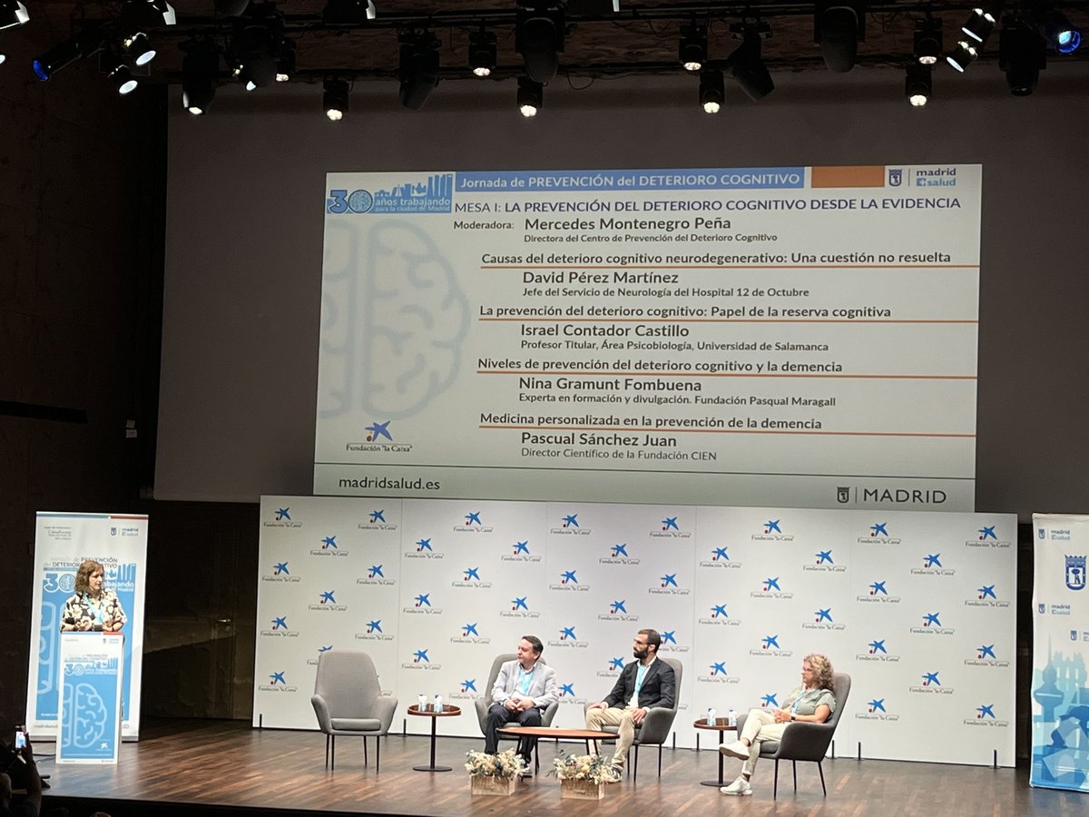 Continúa la primera mesa de la Jornada de Prevención del #DeterioroCognitivo 30 años organizada por <a href="/madridsalud/">Madrid Salud. Ayuntamiento de Madrid</a> en CaixaForum