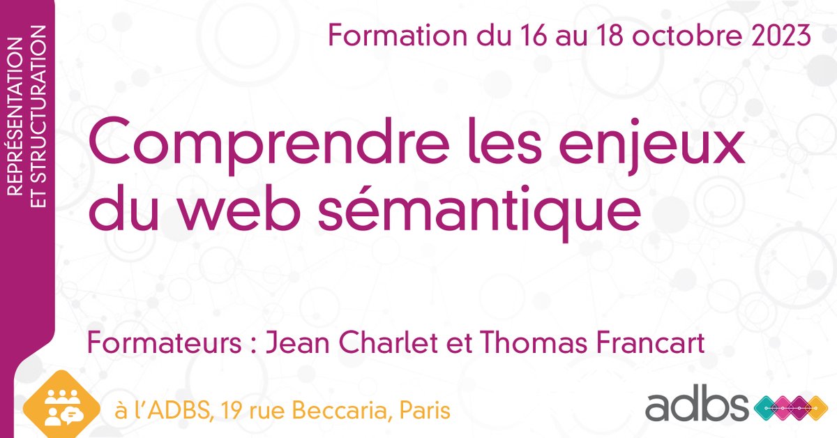 Les formations de l'automne de l'ADBS. Détails/inscriptions 👉 adbs.fr/formations/for…