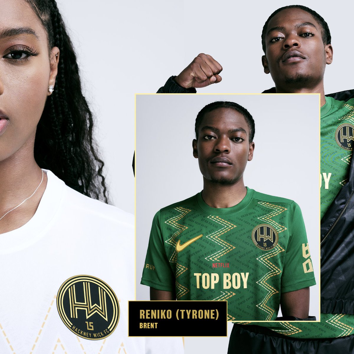 Hackney Wick FC x TOP BOY x Labrum: 23/24 Season Home & Away Kits designed by @LabrumLondon are now available ⚽️  

We're so proud to be supporting Hackney Wick FC, working with Founder, Bobby Kasanga, to cement the future of the club.
