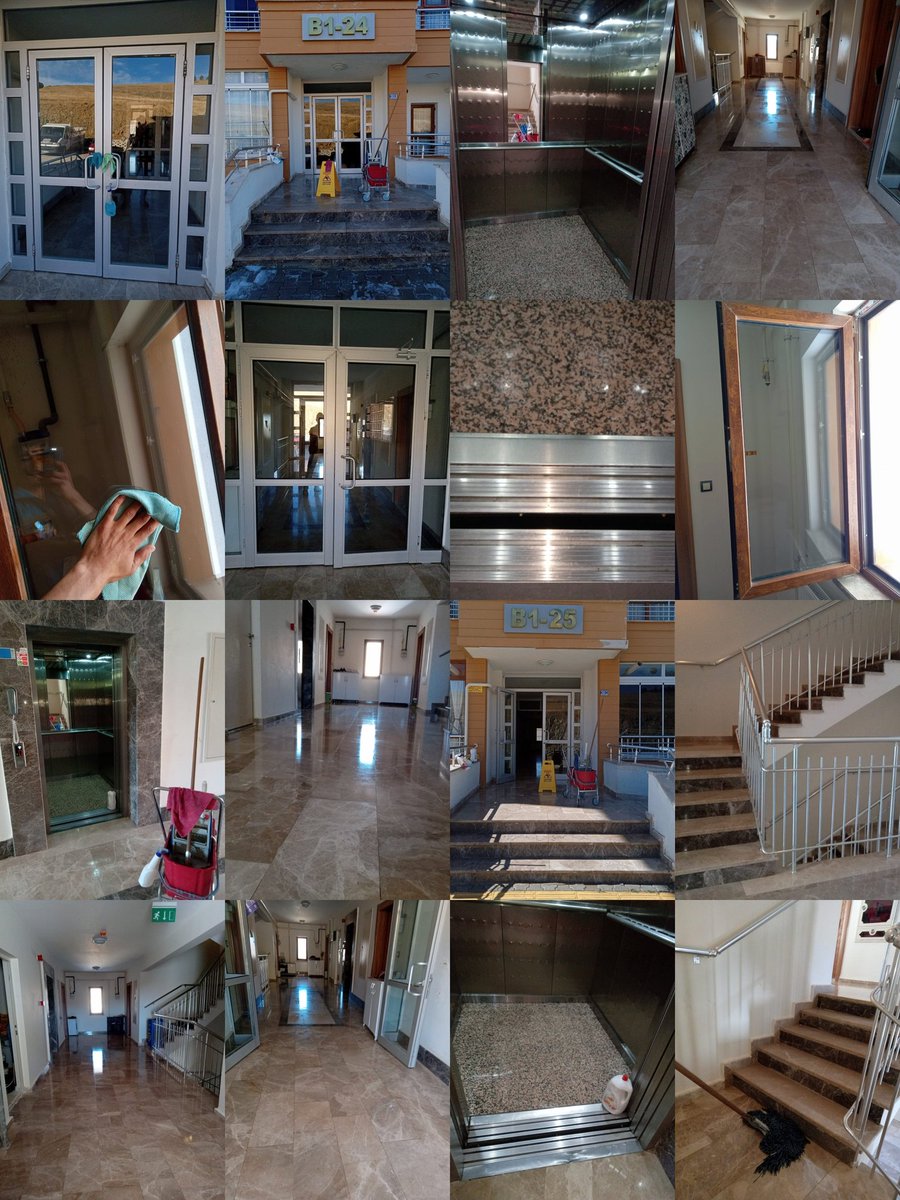 Haftalık temizlik çalışmalarımız tüm bloklarda program dahilinde devam etmektedir.