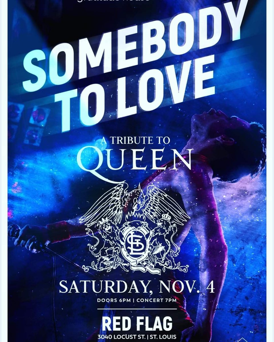 Somebody To Love; A Tribute to Queen appears in St. Louis, MO one more time in 2023. Join us at Red Flag Sat. Nov. 4 as we perform a full evening of Queen, over 30 songs from their multiplatinum catalog.
Ticket Link: etix.com/ticket/p/40282…