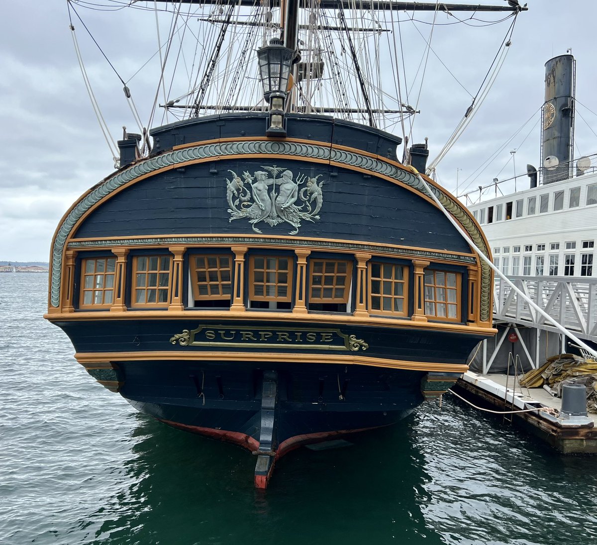 Surprise needs our help. She has sailed to the Far Side of the World and back bearing an intrepid crew, yet now she needs attention. Please consider helping so she can inspire future generations! All proceeds go directly to the San Diego Maritime Museum <a href="/sdmaritime/">Maritime Museum of San Diego</a> 

Dr. Stephen