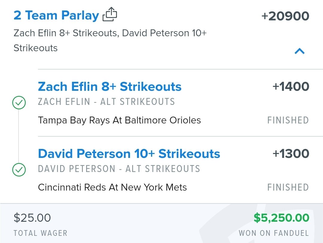 Got wager limited by Fanduel after last weekend lol ✅️