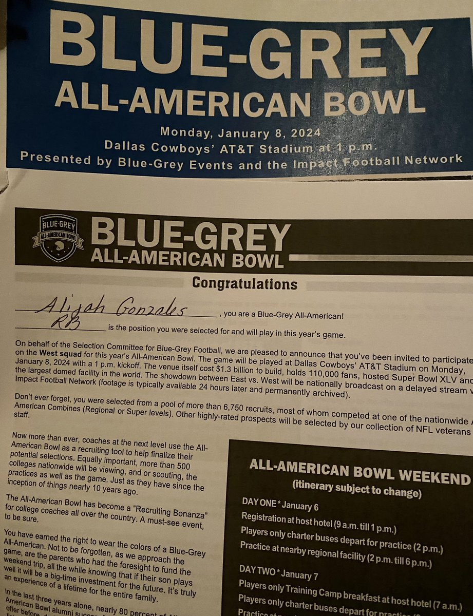 Honored to be named a Blue-Grey All American!  Thank you to the selection committee and <a href="/BlueGreyFB/">Blue-Grey All-American Bowl</a>!  <a href="/vvhsfootball/">Volcano Vista HS Football</a> <a href="/CoachWallin/">Chad Wallin</a> <a href="/PrepRedzoneNM/">Prep Redzone New Mexico</a>