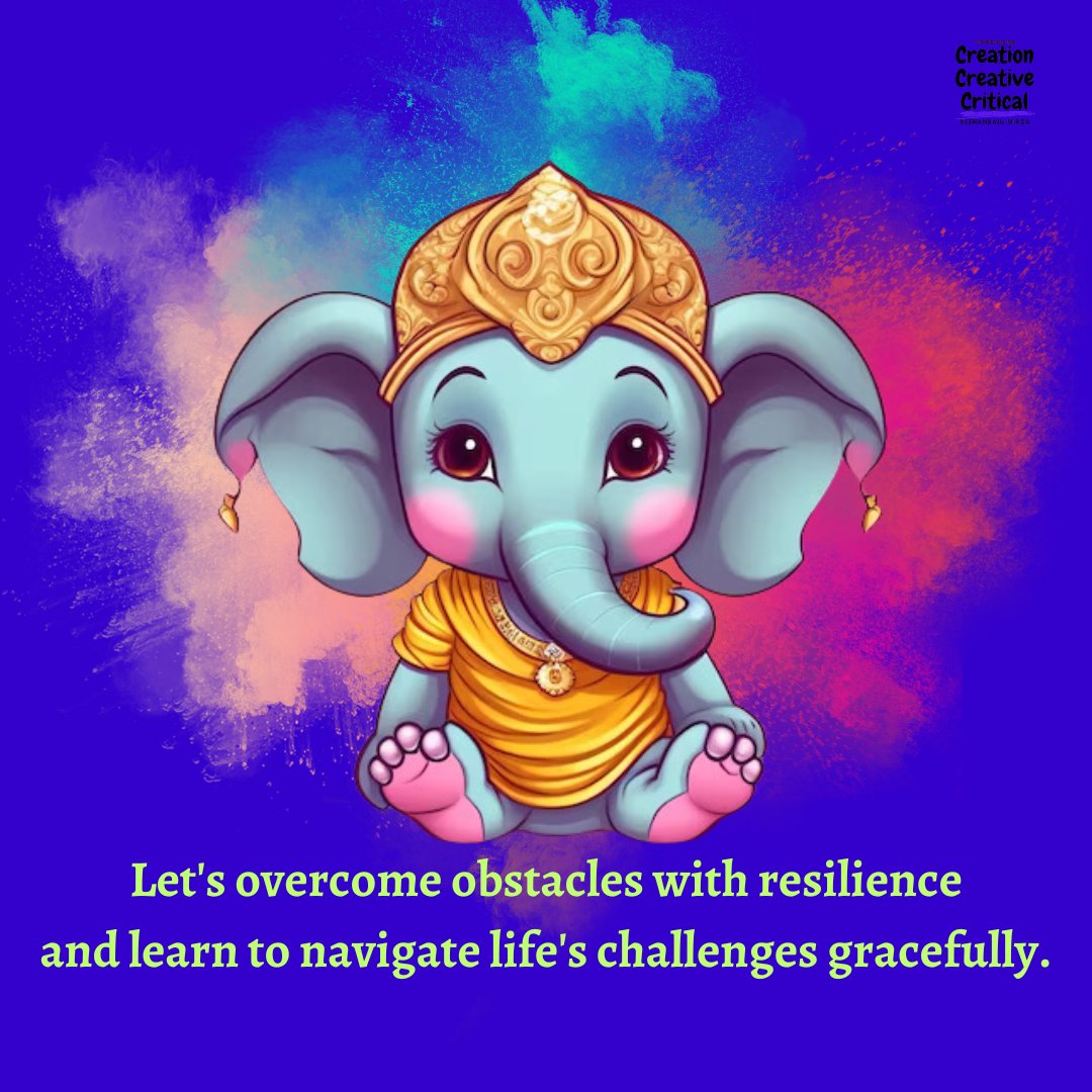 Ganapati Bappa Coming to help you find solutions to problems. as we journey through the lessons of life skills education.
#reducestress #mimdfullness
#takesupport #injoyed #festival  #creationcreativecritical #reehanbaigmirza  #GaneshVighnaharta #LifeSkillsEducation