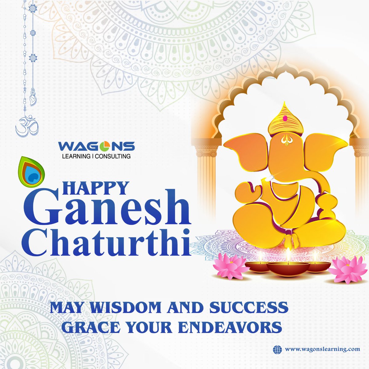 WagonsLearning's tweet image. May Lord Ganesha&apos;s blessings bring joy, prosperity, and success to your life on Ganesh Chaturthi!
-----------------------------------------------------
#ganeshchaturti #WagonsLearning #Corporatetraining #lordganesha #learning 
[Corporate training, Ganesh chaturthi]