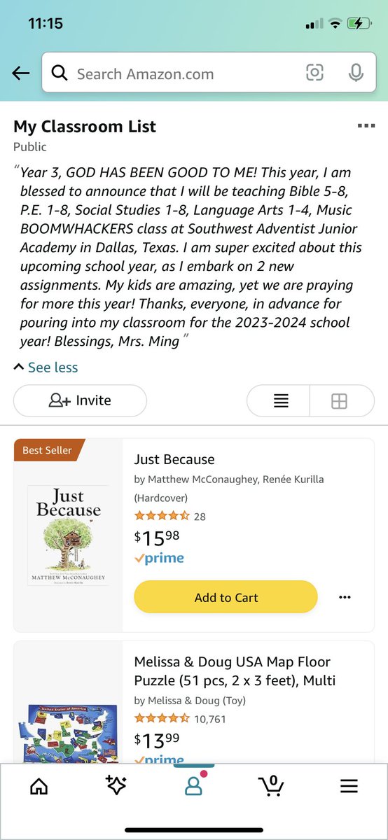 Hey @McConaughey my class & I are looking forward to reading  your book! #clearthelist2023