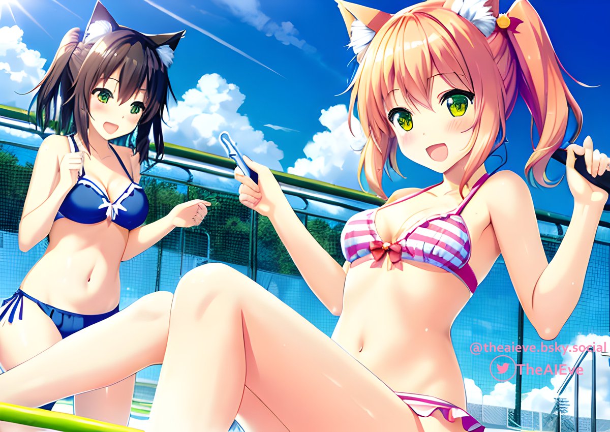TheAIEve's tweet photo. what's better then a catgirl? A catgirl at the waterpark!

I hope you all enjoy today's artwork~

#AI #AIgirl #AnimeArt #Animegirl #mangaart #Mangagirl #AIArtwork #aiartist #AIイラスト #AIイラストメーカー #AIart #AIArtworks #AIイラスト少女 #aigirls #catgirl #catgirls https://t.co/4IXE0wxGAs