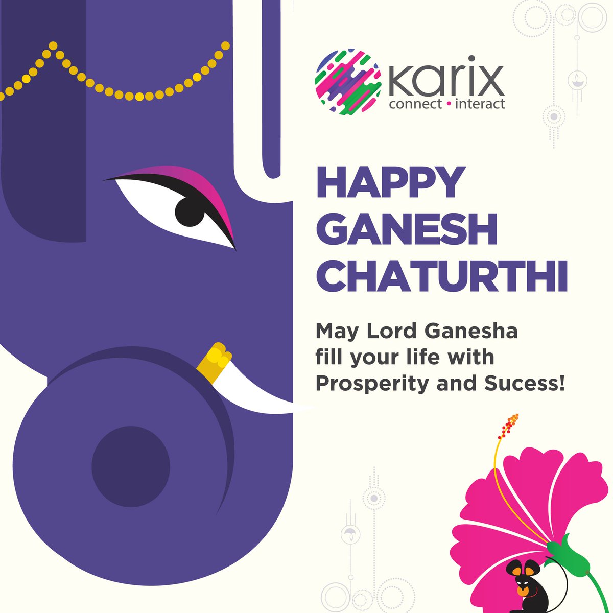 KarixMobile's tweet photo. Karix wishes everyone a very happy & prosperous Ganesh Chaturthi!
#GaneshChaturthi #Festival #Karix https://t.co/kemwFnJKOF