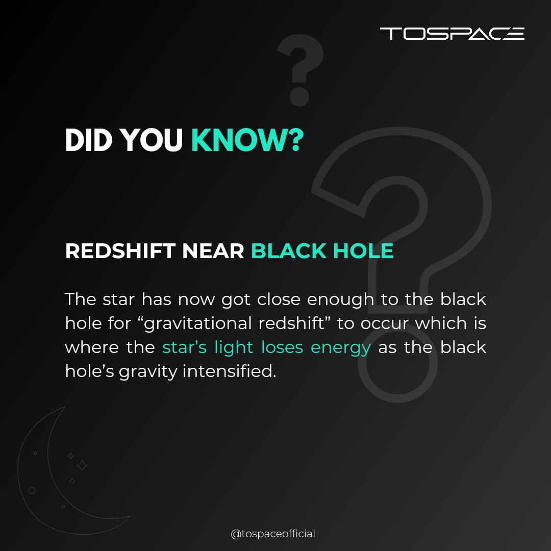 tospaceofficial's tweet photo. Lost in the breathtaking beauty of the cosmos, where stars draw ever nearer to the enigmatic pull of black holes. Exploring the phenomenon of 'gravitational redshift' as we witness the transformation of starlight amidst the intensifying embrace of these cosmic giants. https://t.co/yUbrZRF7Gj