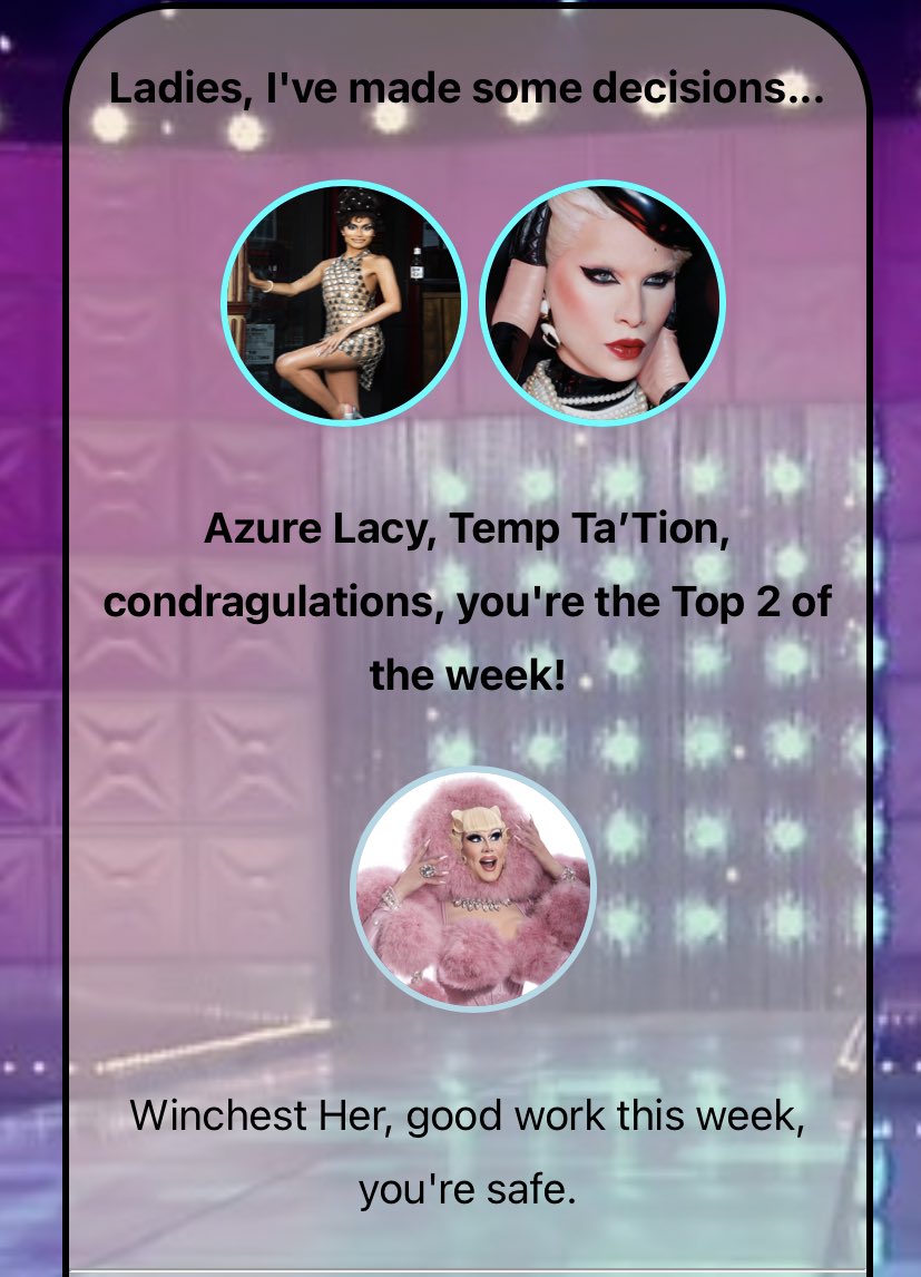blondasaids's tweet photo. #DDRAS2 🌟 [EP02]
Design Challenge

Mini Winners: Temp Ta’Tion + Crystal D.

Maxi Winner: Temp Ta’Tion
Top Two: Azure Lacy
High: Winchest Her
Bottom: Crystal Dawll + Swagalicious
Elimination: Kenya Swallow https://t.co/lhgD76vNjr