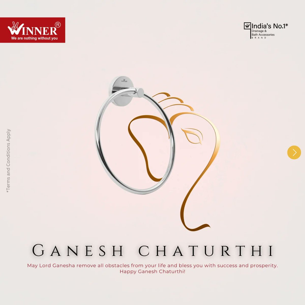 winnergroup01's tweet photo. Embrace the tranquility of a bathroom oasis this Ganesh Chaturthi, as we celebrate the divine and impeccable design. Happy Ganesh Chaturthi! 🚿🙌🐘 #BathwareBliss #GaneshChaturthi #winnergroup #2023 #elegant #shreeganesh https://t.co/EwIWLlZbwj