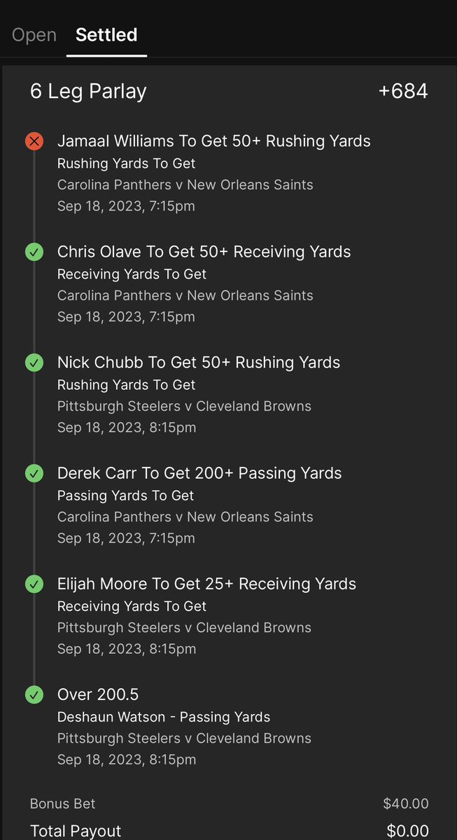 Kevonsixx's tweet photo. @FanaticsBook @PointsBetFBG why you guys didn’t void Williams like the other betting apps smh that’s crazy https://t.co/yJdT9nykBn