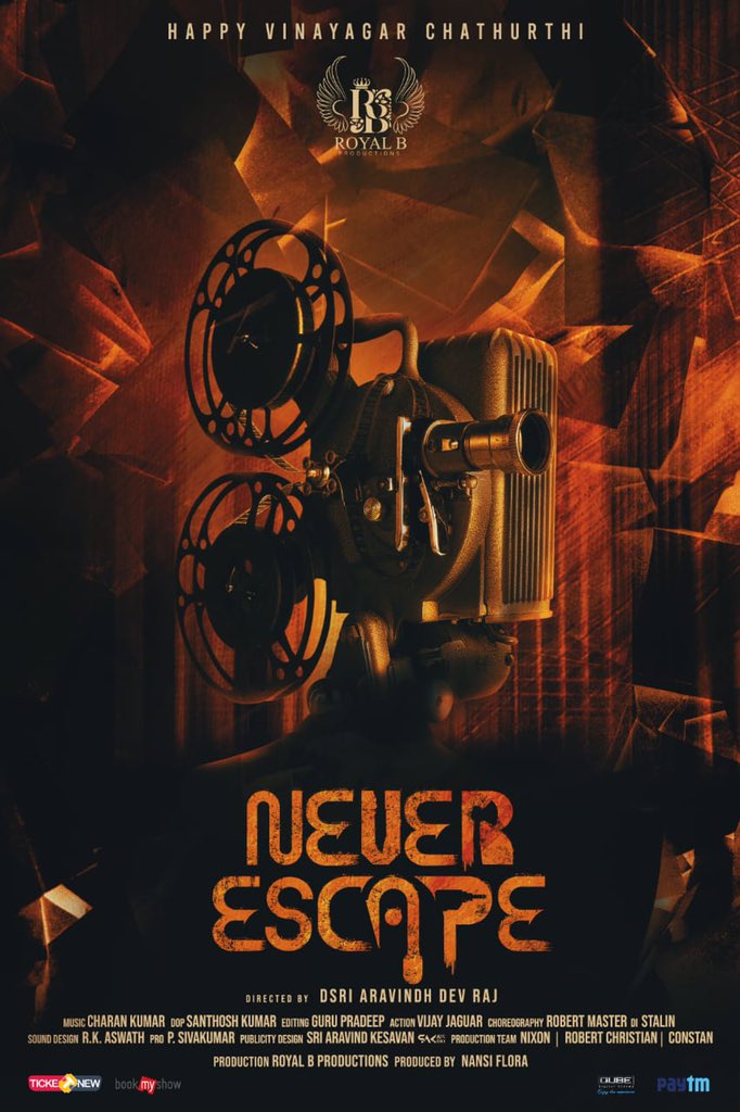 Presenting #RoyalBproductionsNo1 TITLED #NeverEscape , a Horror - Thriller film. Produced by @royalb_productions #cinema #productionno 1 #RoyalBproductions #Titled #movie #Tamil #Malayalam #Telugu #Hindi #Kannada #English