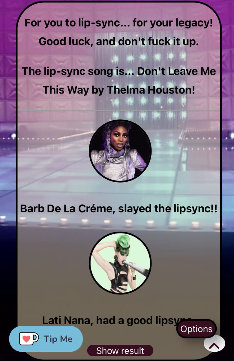 blondasaids's tweet photo. #DDRAS2 🌟 [EP04]
The Snatch Game

Mini Winners: Mentally Jill + Lati Nana

Maxi Winner: Barb De La Créme
Top Two: Lati Nana
High: Kendashian
Bottom: Azure Lacy + Mentally Jill
Elimination: Bella Donna https://t.co/OcEQzyaFUn