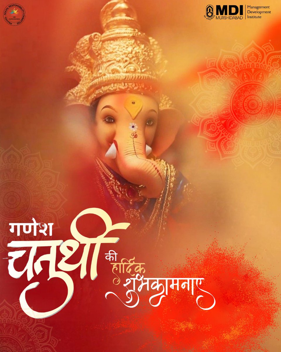 Prayas_mdim's tweet photo. Embracing the beauty of Ganesh Chaturthi, a celebration that unites us beyond borders, cherishing the essence of togetherness. May the joyous chant of 'Ganpati Bappa Morya' echo in our hearts, a testament to the strength of faith and devotion. Happy Ganesh Chaturthi! https://t.co/26DUdNISJh