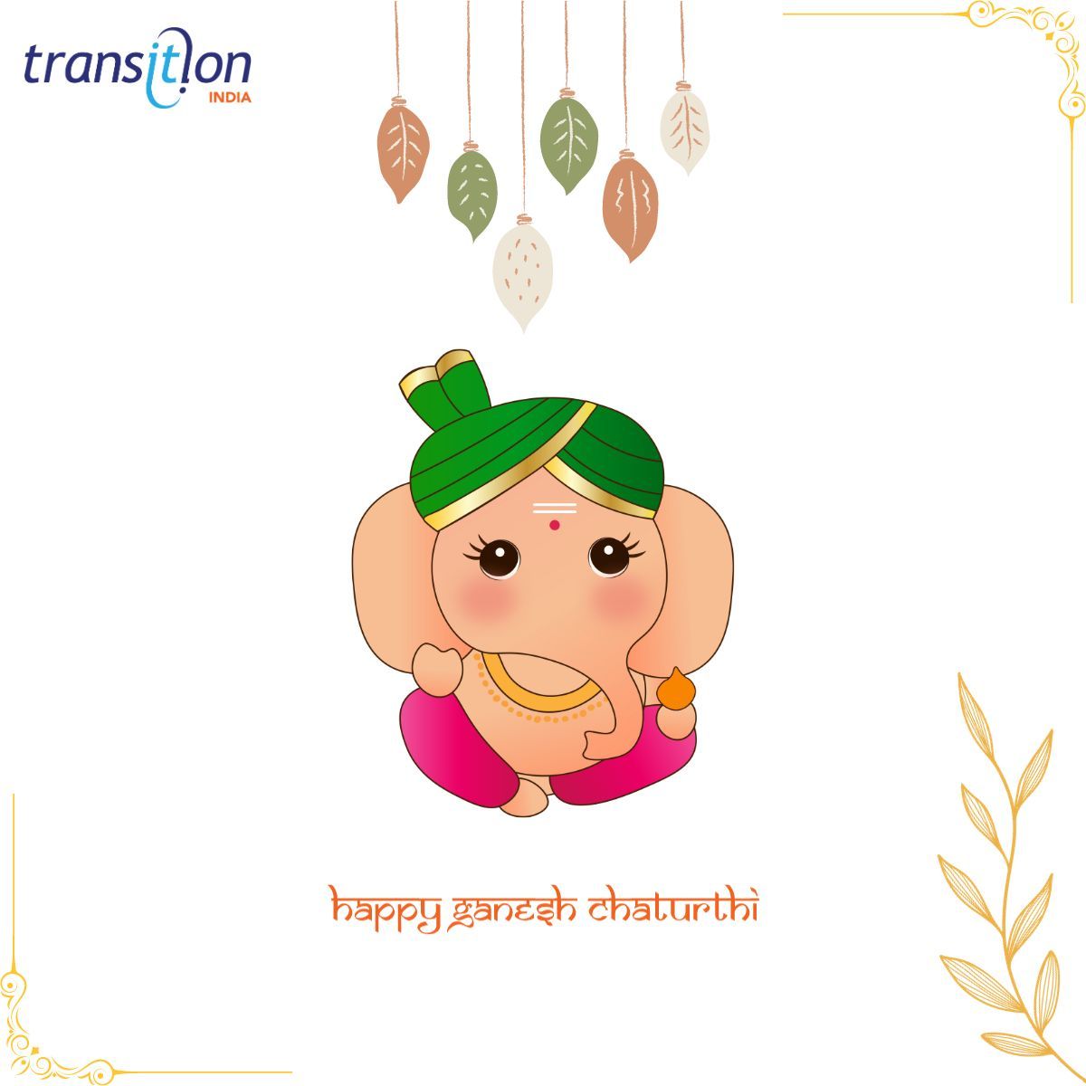 IndiaTransition's tweet photo. On this auspicious day of Ganesh Chaturthi, let's embrace new beginnings and remove obstacles from our path with the grace of Lord Ganesha. Wishing you all a wonderful celebration! 🕉️🌺 #GaneshChaturthi #NewBeginnings https://t.co/uxCYvckWMt
