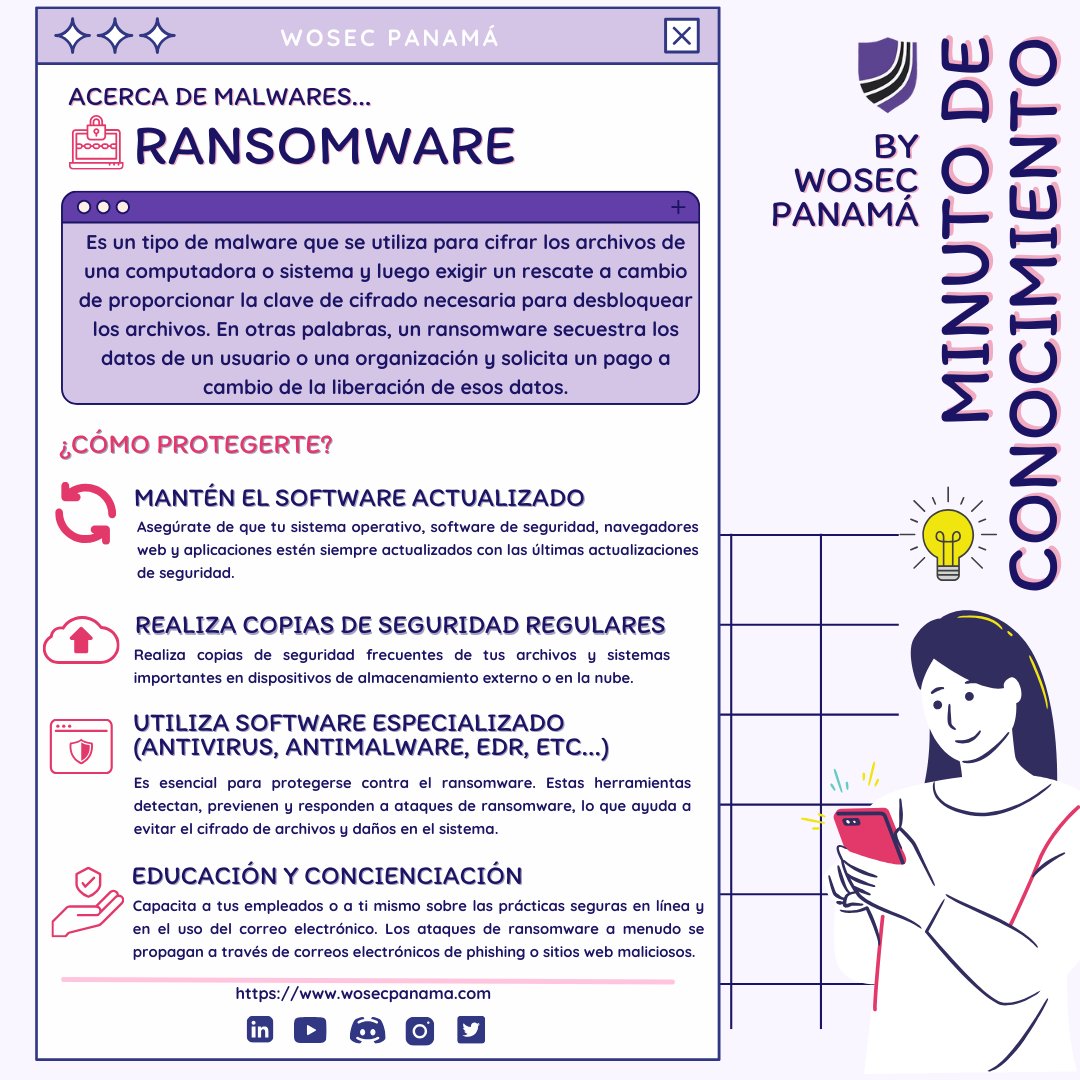 Te invitamos a que sigas protegiendo tus datos y tu privacidad en línea. Activa tu escudo contra el ransomware y otras amenazas cibernéticas. 🛡️💯