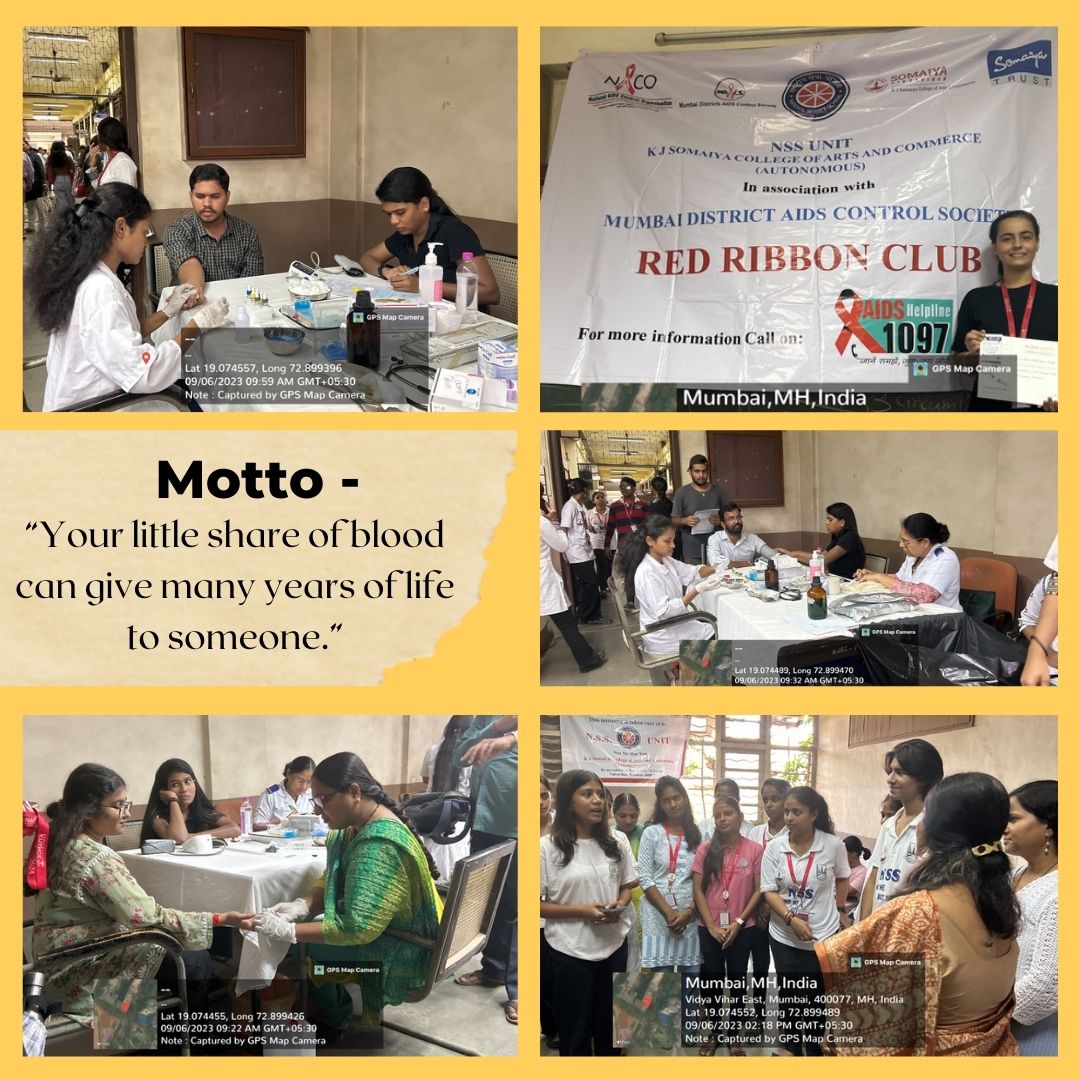 nsskjsac's tweet photo. ‘If you're a blood donor, you're a hero to someone, somewhere who received your gracious gift of life.’

Our NSS Unit, in collaboration with the Somaiya Hospital, organized a Blood Donation Camp on 6th September, 2023. 

#nssindia #nsskjsac #savelives #blooddonation #donateblood https://t.co/tO5hQJsUE5