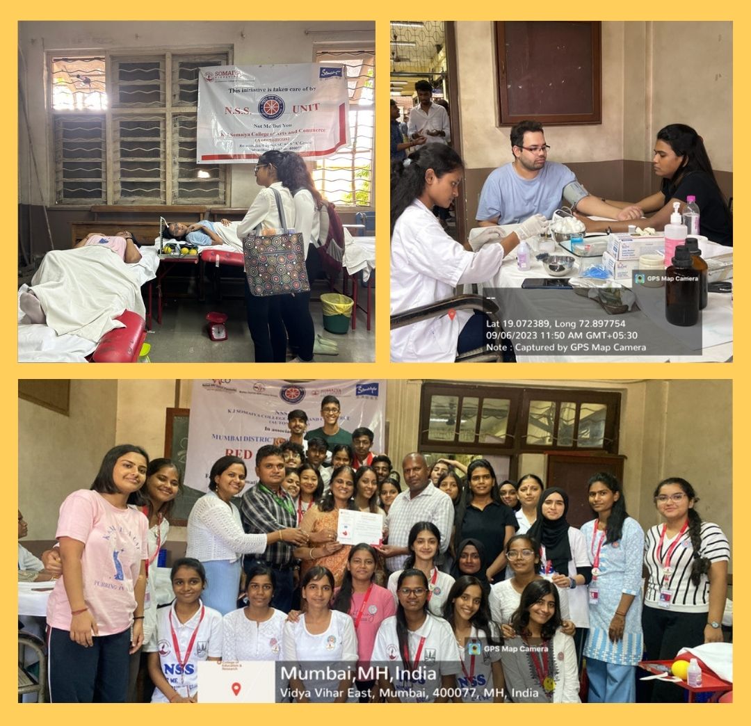 nsskjsac's tweet photo. ‘If you're a blood donor, you're a hero to someone, somewhere who received your gracious gift of life.’

Our NSS Unit, in collaboration with the Somaiya Hospital, organized a Blood Donation Camp on 6th September, 2023. 

#nssindia #nsskjsac #savelives #blooddonation #donateblood https://t.co/tO5hQJsUE5
