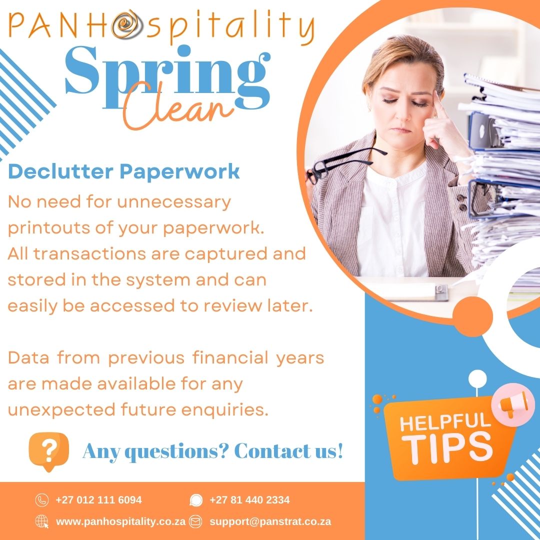 PANhospitality's tweet image. Reduce paperwork and save time with our revolutionary property management software. No more printing endless stacks of paperwork! Our software automatically captures and stores all transaction details in a secure digital format. 
#OneSystem #onesolution