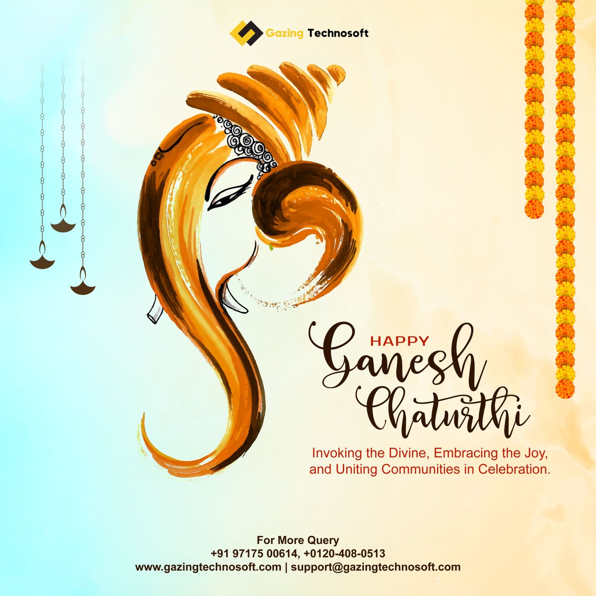 🪔✨ Let's celebrate the presence of the Divine in our lives. Happy Ganesh Chaturthi! 
🙏🌺 #GaneshChaturthi2023 #DivineBlessings #GaneshaFestival