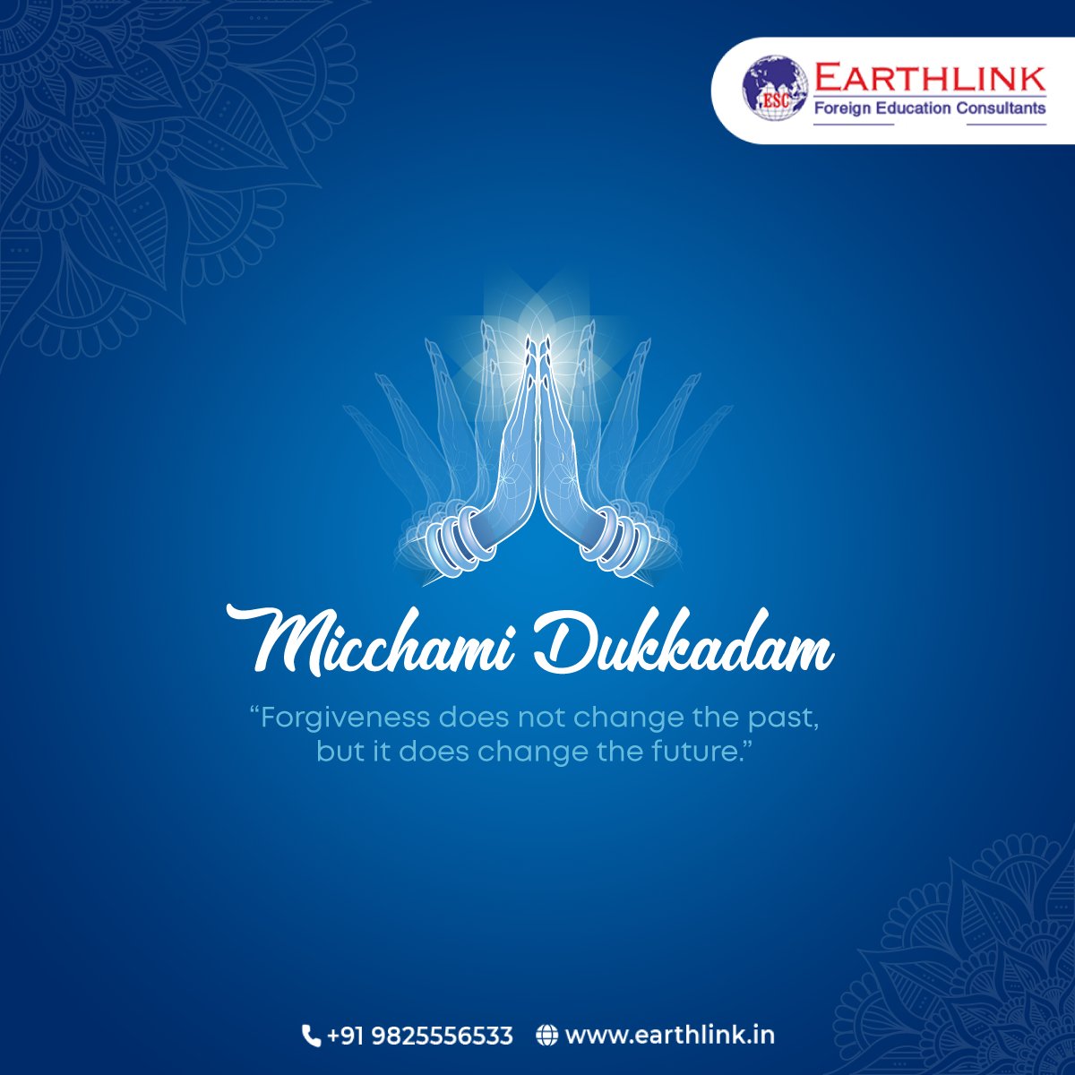 Earthlink_edu's tweet photo. On this #MicchamiDukkadam, may forgiveness pave the way to inner peace and harmony.

#Earthlink #Samvatsari2023 #Samvatsari #Micchamidukkadam https://t.co/wLl0aglrrI