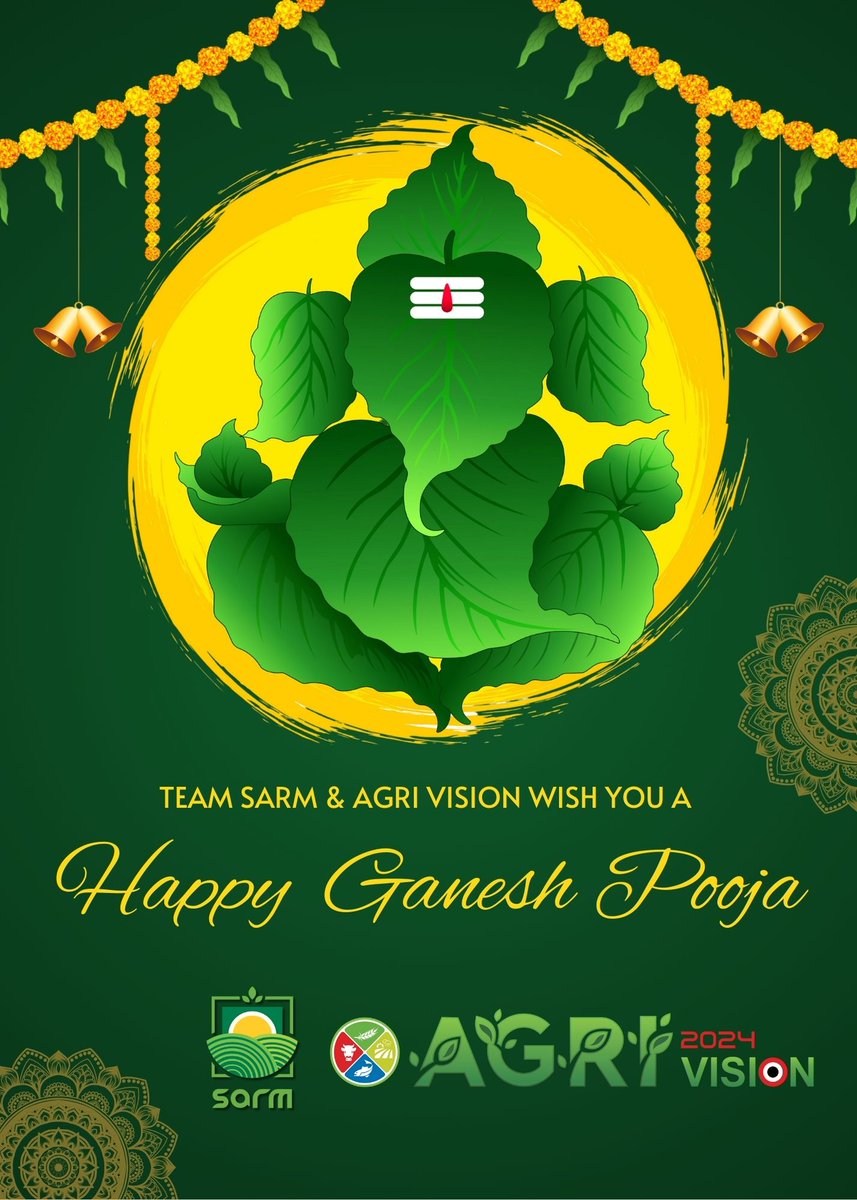 sarmodisha's tweet photo. Team #SARM and #AgriVision 2024 wish you a Happy Ganesh Pooja. PS: https://t.co/bvvktaB5oo https://t.co/whFaM5Erun
