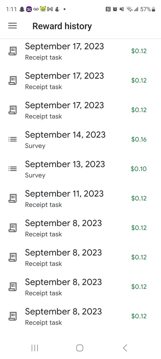 Get paid for answering short 1 - 3 question surveys + receipt pics from task list. see pics for my lifetime earnings and points history! this is great for people who spend $ on Google Play Apps & Games!! Download Google Opinion Rewards now: googleopinionrewards.page.link/share