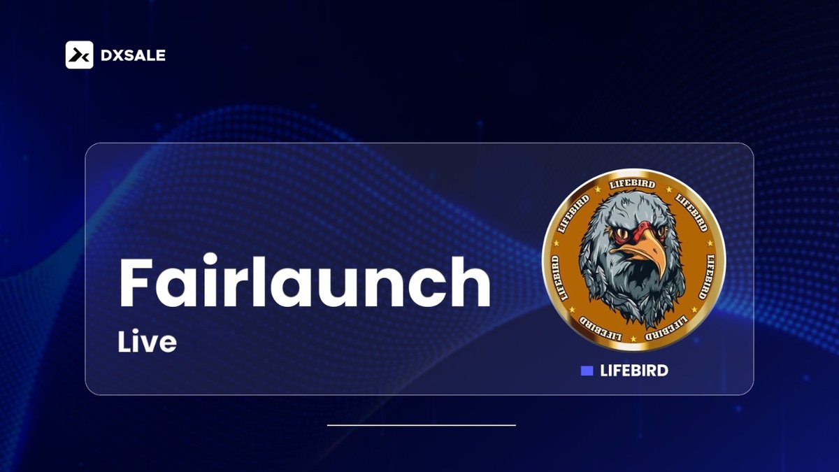 Join the LIFEBIRD Presale on Base and Be Part Of The Next Big Thing! Got to dx.app/dxsaleview?sal… and use code "bamnet" to safe 4%. #Base #BaseChain #CoinBase #Crypto #presale #Fairlaunch #presale #lifebird #Ethereum <a href="/dxsale/">DxSale.Network</a> <a href="/pikepower/">Pike</a> <a href="/mathu006/">vish</a> @NFTCRYPTOENTHU @CoinLiveWatch