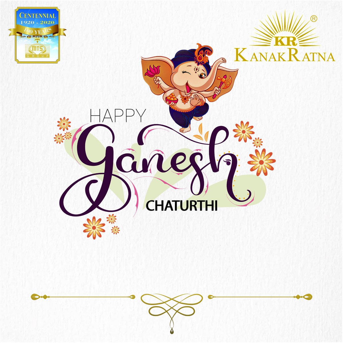 kanakratnagroup's tweet photo. May Lord Ganesha Bless your life Abundantly... 
Happy Ganesh Chaturthi
#GaneshChaturthi 
#KANAKRATNA https://t.co/wgZAPh0MWy