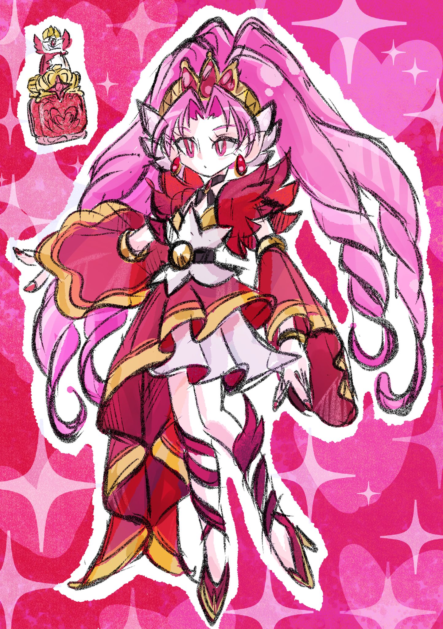 GO!プリンセスプリキュア 限定 等身大 タペストリー トワ スカーレット