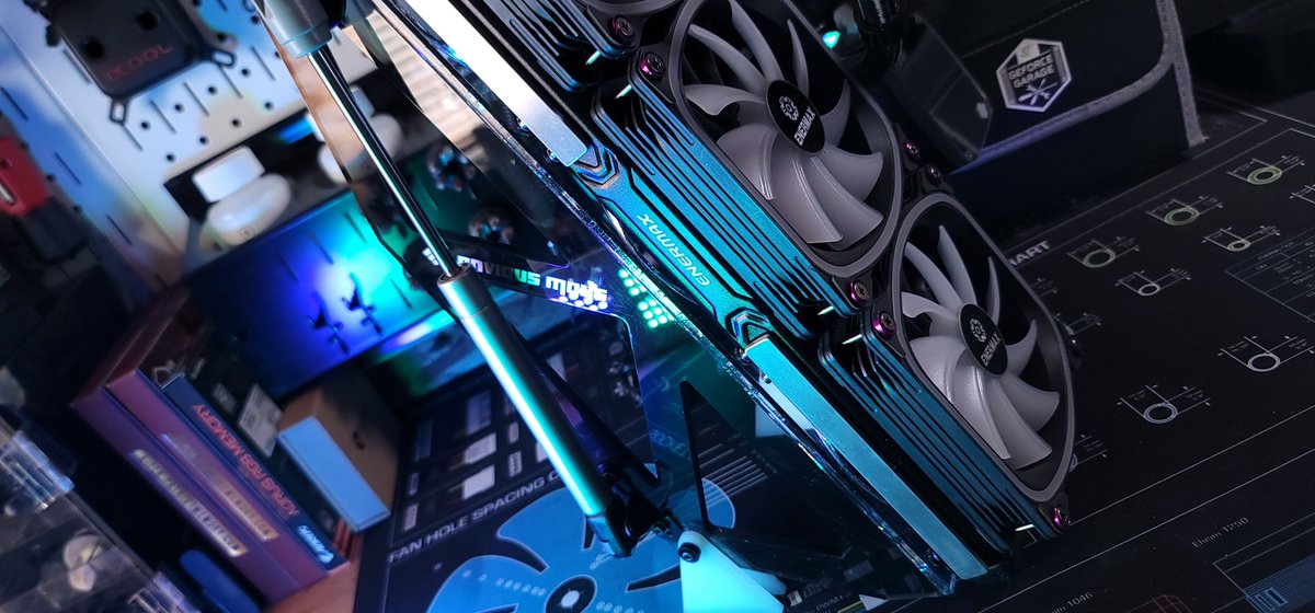 EnviousMods's tweet photo. Progress is being made on the upcoming giveaway! 

The fully modded @OfficialENERMAX AquaFusion ADV 360mm AIO &amp; a scratch built display stand!

#enermax #AquaFusion #watercooling #enviousmods #Giveaway #aio #pcmod #GiveawayAlert #pc #pcdiy https://t.co/9X7UKgoBxE