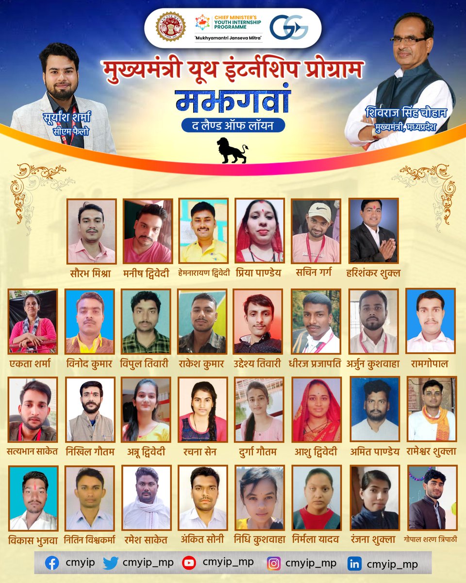 UddeshyaTiwar15's tweet photo. The Land Of Lion 🦁 Majhgawan 💥
@CMYIP_ Batch 1+2 
Team Majhgawan का नया अध्याय शुरू...
#cmjasevamitramp #team_majhgawan #aiggpa #viral #thelandoflion #meramadhyapradesh #Newlesson #bhopal #uddeshyatiwariud https://t.co/f0x4ewY8d0
