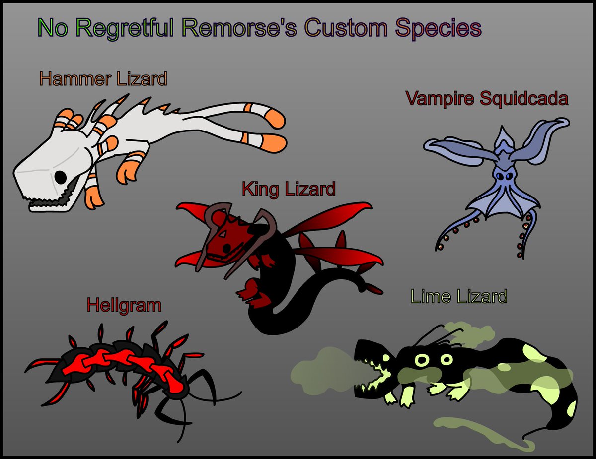 Protogenpawbs's tweet image. I&apos;ll also treat you guys with kind of a barebones refsheet of No Regretful Remorse with some funny lil&apos; species he&apos;s created. #Rainworld #rainworldfanart #rainworlddownpour