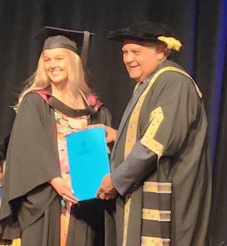 ju_cooke's tweet photo. Graduation day @UniCanberra Faculty of Health. Wonderful to celebrate students hard work and dedication. Even better when you get to celebrate with your own daughter! Congratulations Abby ⭐️ https://t.co/VdxoRaRcdk