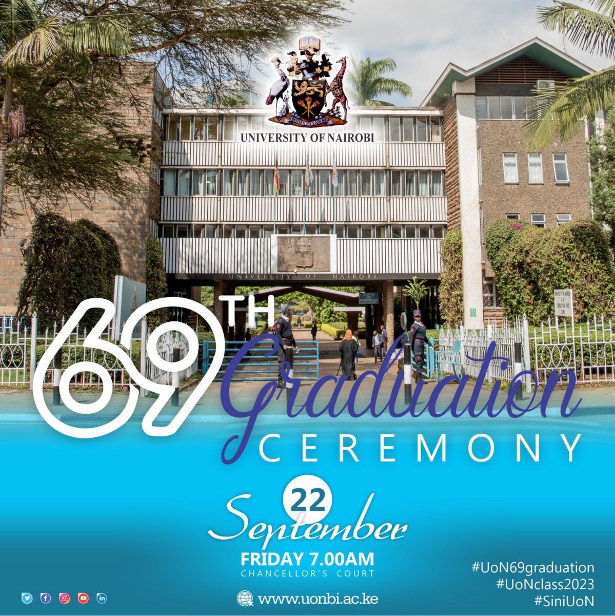 Young influencer (@ochukaw) on Twitter photo Welcome Everyone to the <a href="/uonbi/">University of Nairobi</a> 69th graduation which shall be held physically at <a href="/uonbi/">University of Nairobi</a> graduation grounds this Friday.
#SiniUoN #UoN69graduation #UoNClass2023 Welcome Everyone to the <a href="/uonbi/">University of Nairobi</a> 69th graduation which shall be held physically at <a href="/uonbi/">University of Nairobi</a> graduation grounds this Friday.
#SiniUoN #UoN69graduation #UoNClass2023
