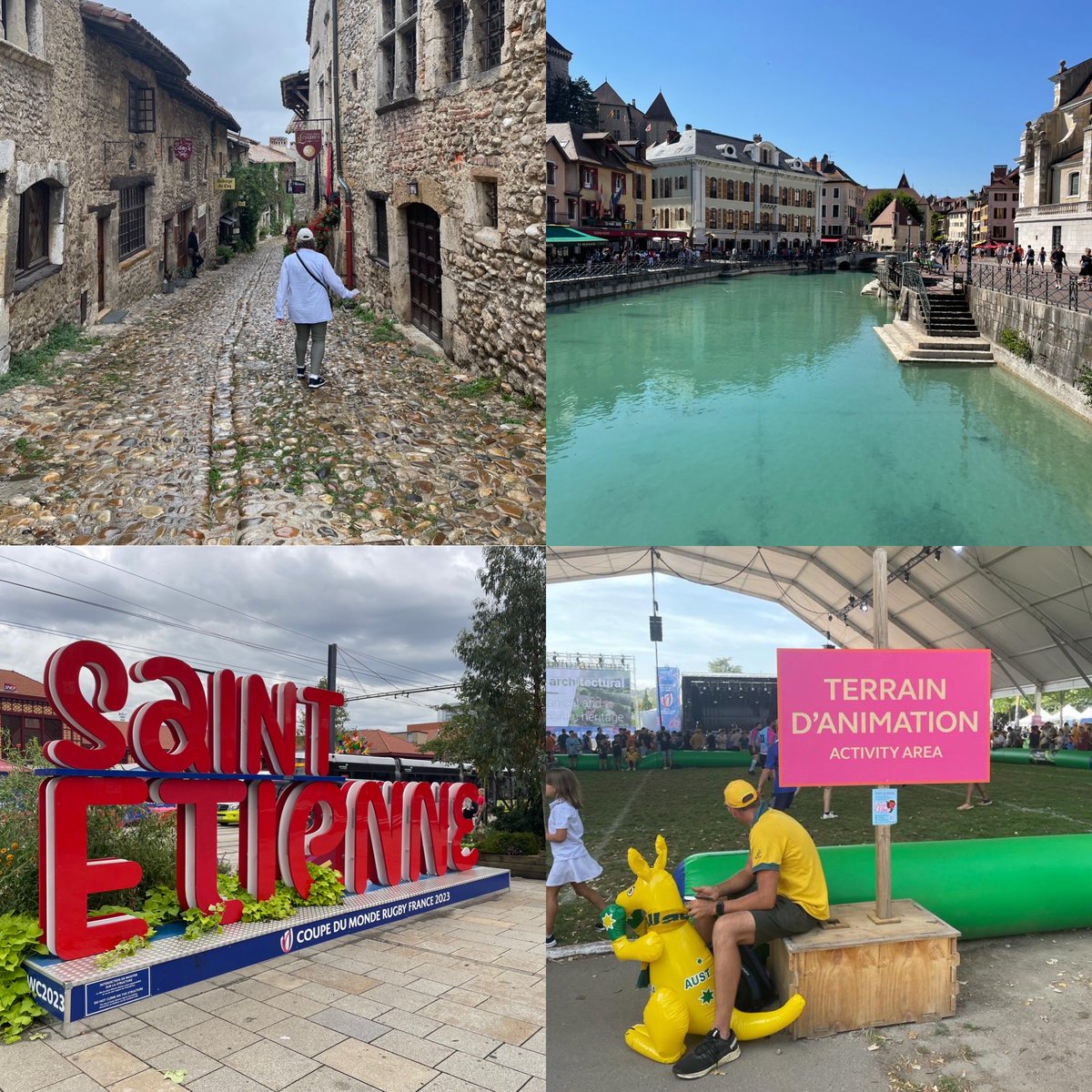 Have spent the last week exploring the beautiful region of France from Annecy to Saint Etienne. Took in the ⁦<a href="/wallabies/">Wallabies</a>⁩ game v ⁦<a href="/fijirugby/">Fiji Rugby Union</a>⁩ - better team won on the night. Heading to Lyon for the crucial game v Wales 🏉